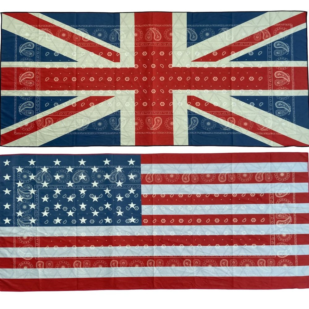 Oversized Union Jack/ Red Flag Beach Towel -2 Pack